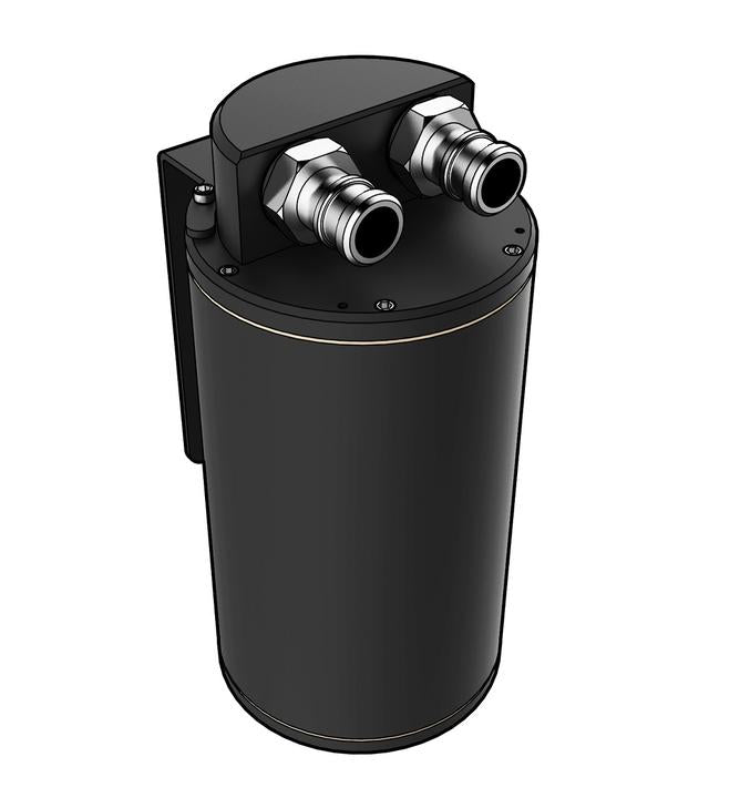 SAAS Oil Catch Can Baffled Round Billet (Black) 500mL ST1003