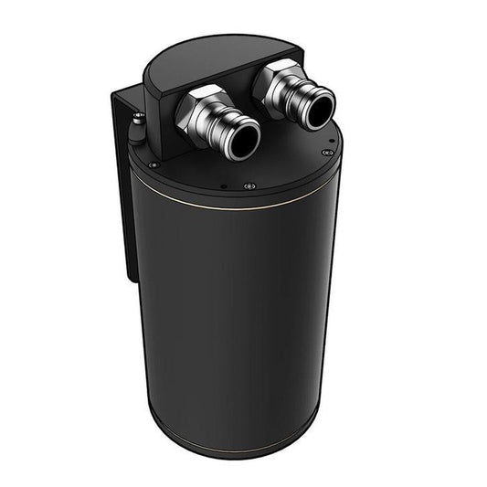 SAAS Oil Catch Can Baffled Round Billet (Black) 500mL ST1003