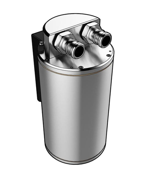 SAAS Oil Catch Can Baffled Round Billet (Polished)500mL ST1004