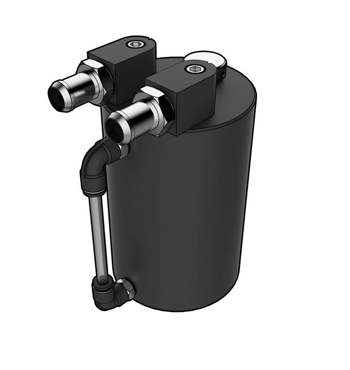 SAAS Oil Catch Can Round Billet (Black) 500mL ST1005