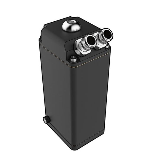 SAAS Oil Catch Can Baffled Rectangle Billet (Black) 600mL ST1010