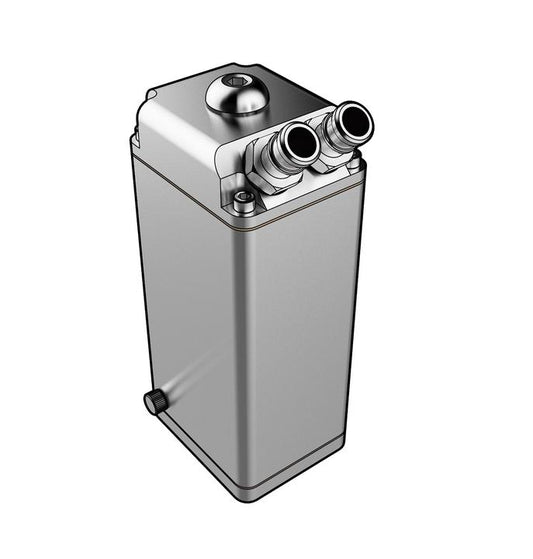 SAAS Oil Catch Can Baffled Rectangle Billet (Polished) 600mL ST1011