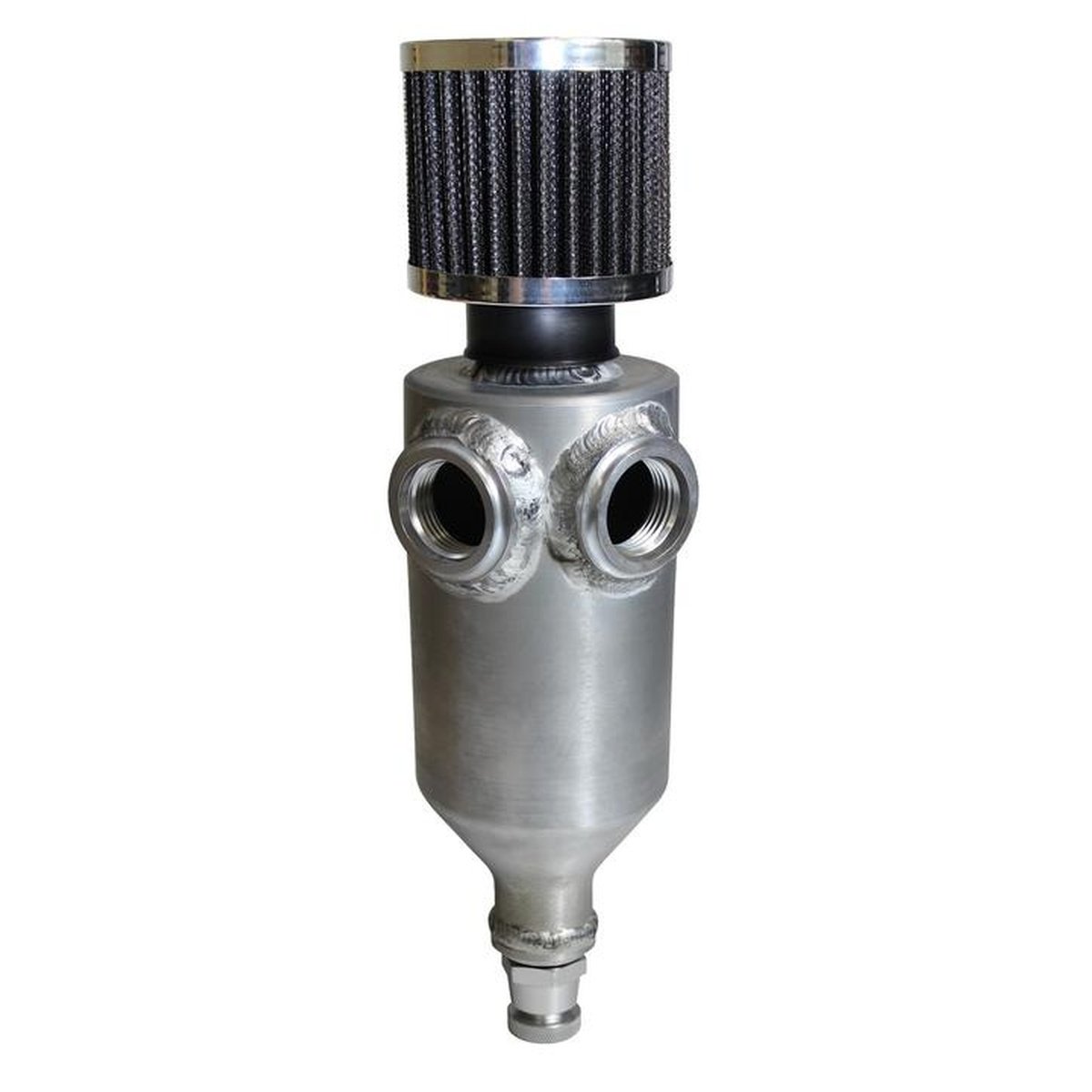 SAAS Oil Catch Can Baffle 2x -12AN Raw Aluminium 500mL ST2002