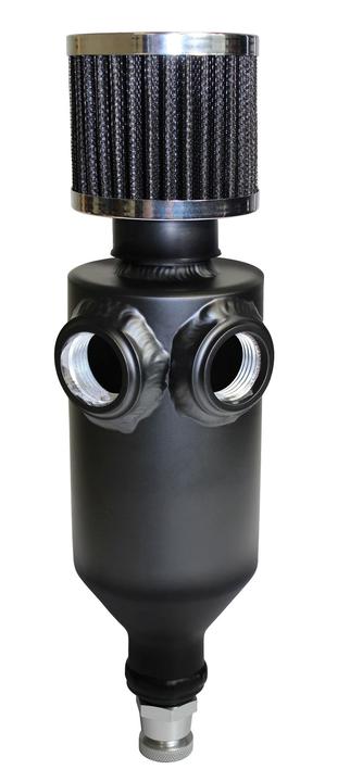 SAAS Oil Catch Can Baffle 2x -12AN Aluminium (Black) 500mL ST2004