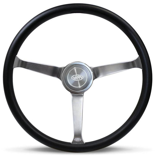 SAAS Steering Wheel Classic Poly Satin Alloy 380mm SW25612