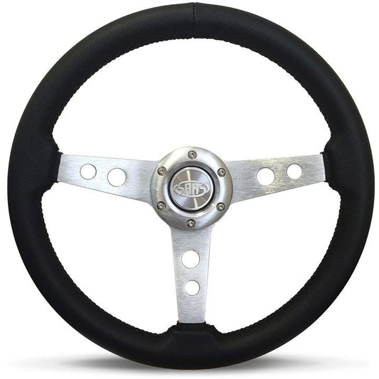 SAAS Steering Wheel Retro PVC Brushed Spoke 350mm SW616OS-R