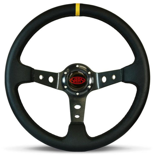 SAAS Steering Wheel GT Deep Dish Leather Black 350mm SWGT2