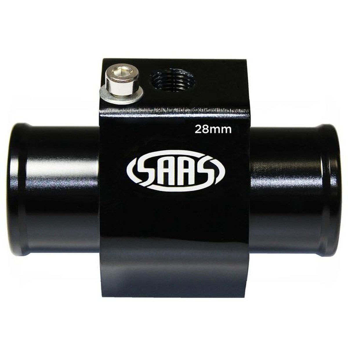SAAS 28mm Water Temp Hose Adapter Black SWTA28B