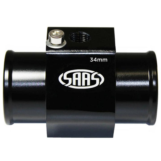 SAAS 34mm Water Temp Hose Adapter Black SWTA34B