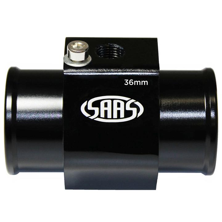 SAAS 36mm Water Temp Hose Adapter Black SWTA36B