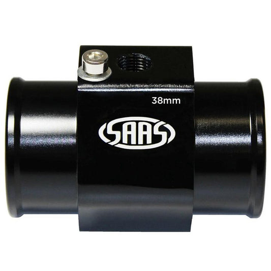 SAAS 38mm Water Temp Hose Adapter Black SWTA38B