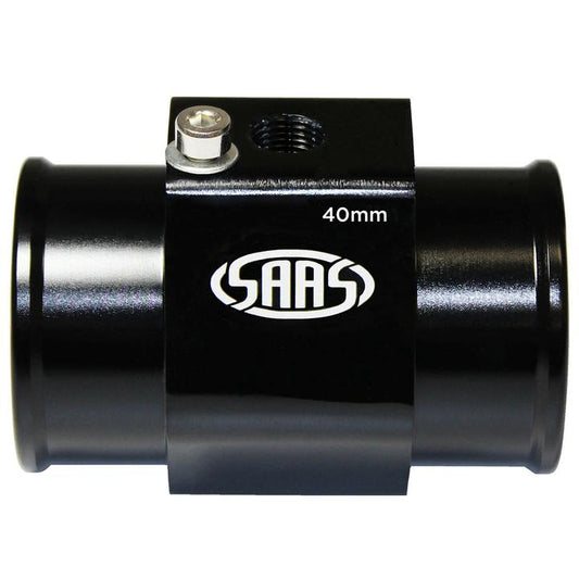 SAAS 40mm Water Temp Hose Adapter Black SWTA40B