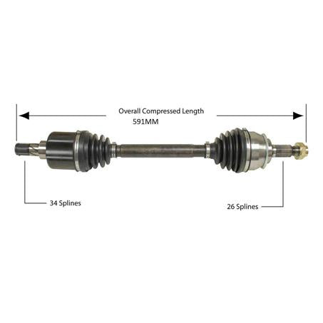 CV Shaft Front LH DTA669 (Ref Protex PSA669)