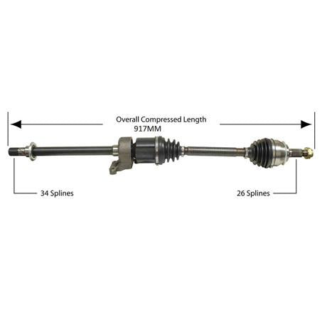 CV Shaft Front RH DTA670 (Ref Protex PSA670)