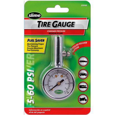 Slime Mini Dial Tyre Pressure Gauge 5-60 PSI 20048T