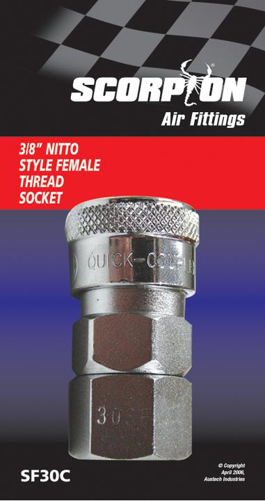 SP Tools Nitto Style 3/8 Female Thread Coupler Carded