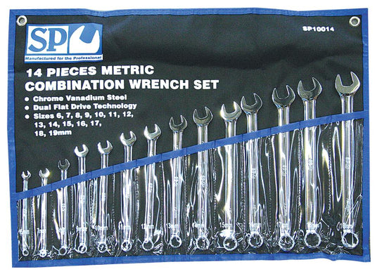SP Tools Spanner Set Roe Metric 14Pc
