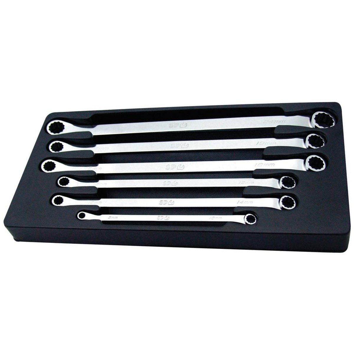 SP Tools Spanner Set 15Degree Offset Long Ring Metric 6Pc
