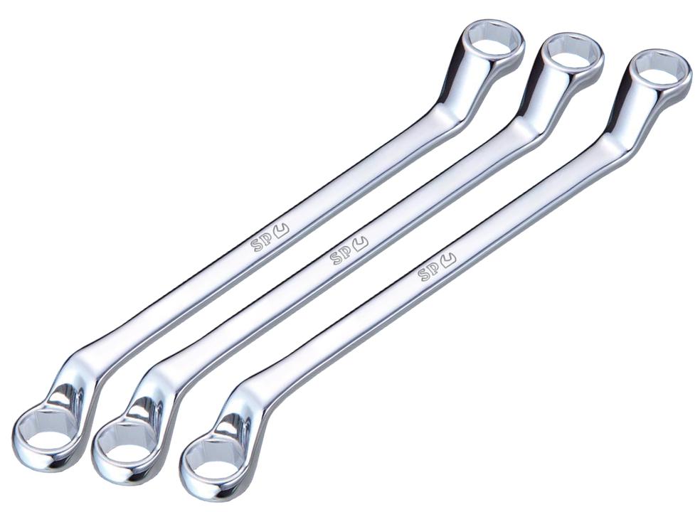 SP Tools Spanner Set Ring 6PT 75 Degree Offset 3pc