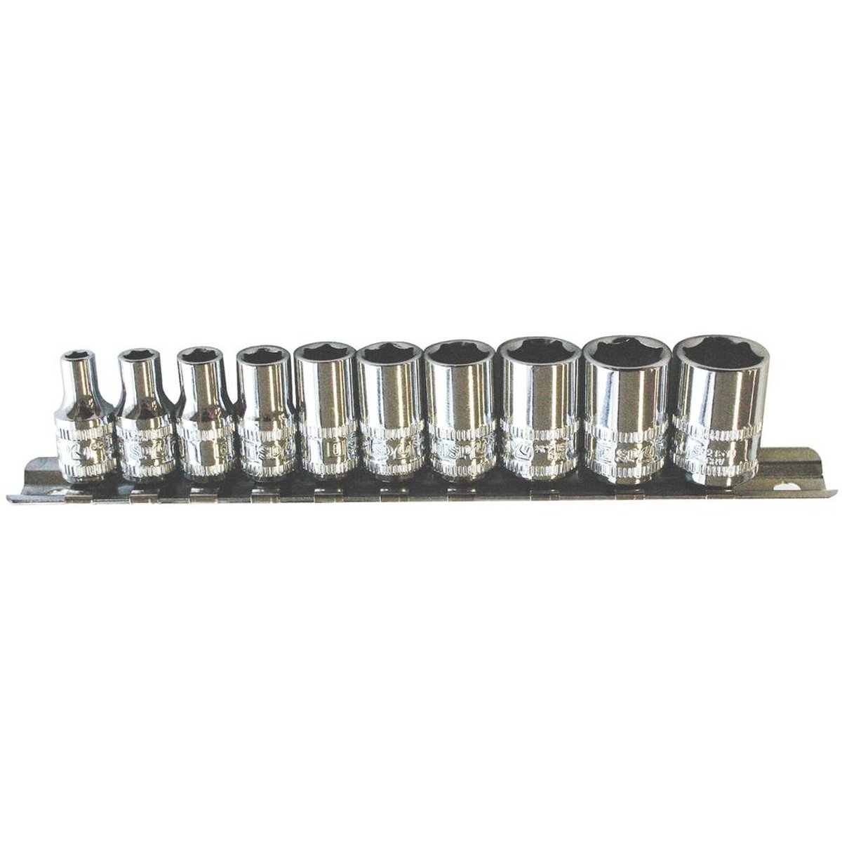 SP Tools Socket Rail 1/4""Dr 6PT 10Pc Metric
