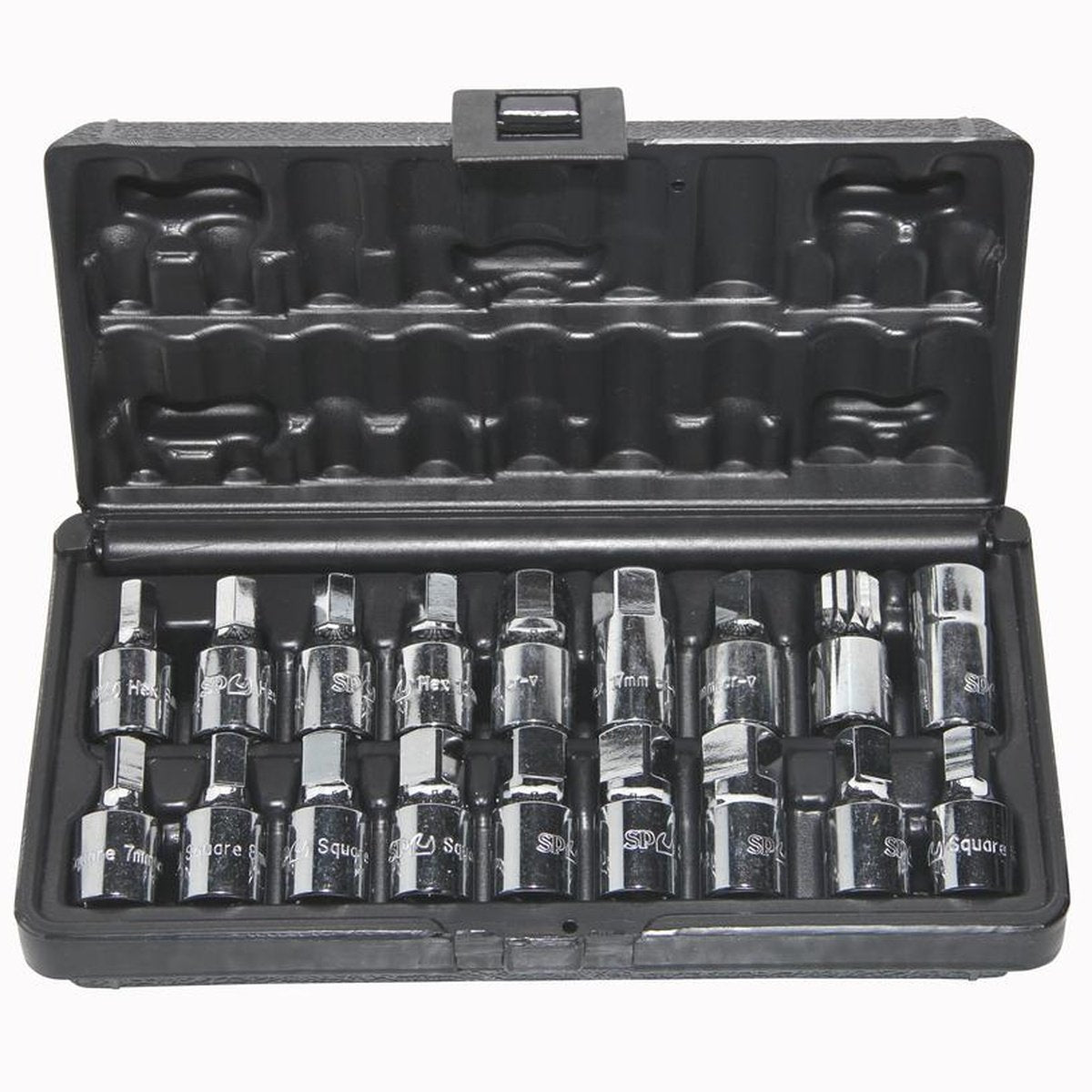 SP Tools Oil Drain Plug Key Set 3/8"" -18Pcs