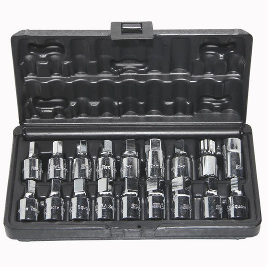 SP Tools Oil Drain Plug Key Set 3/8"" -18Pcs