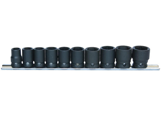 SP Tools Socket Rail Impact 3/8""Dr 6PT Metric 10Pc