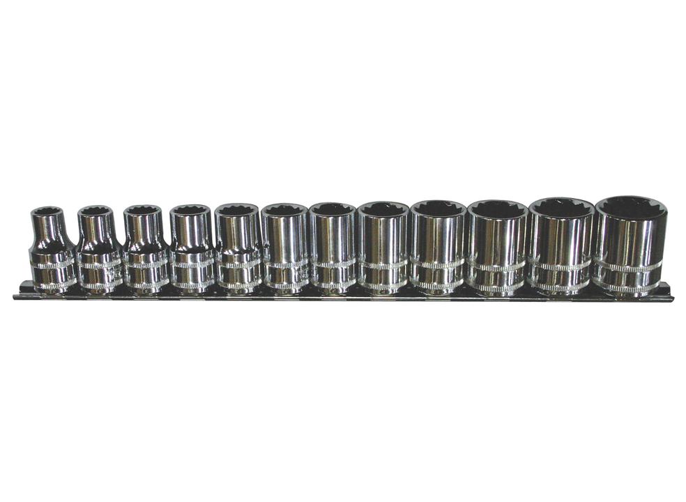 SP Tools Socket Rail 1/2"Dr 12PT 12Pc Metric