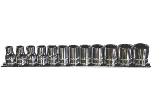 SP Tools Socket Rail 1/2""Dr 6PT 12Pc Metric