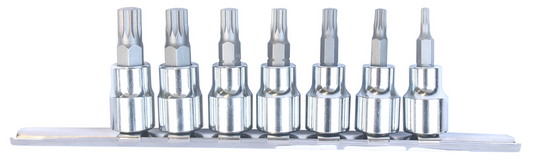 SP Tools 7Pc 3/8"" Dr. 48mm Spline Bit Socket Rail