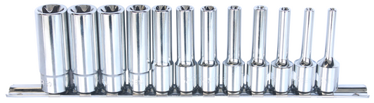 SP Tools 12Pc 3/8"" Dr Deep E Torx Socket Rail