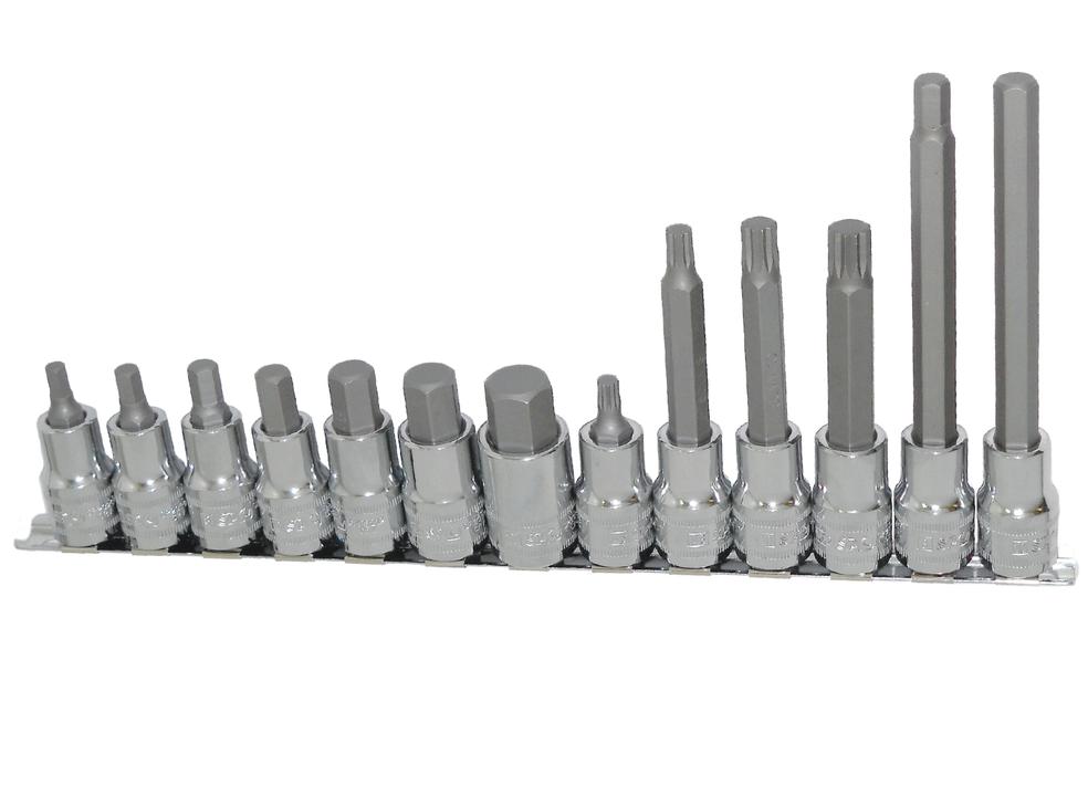 SP Tools Socket Rail Set 1/2"Dr 13Pc Metric Inhex/Spline