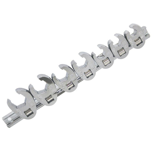 SP Tools Flare Crowfoot Nut Wrench Rail 3/8""Dr SAE 7Pc