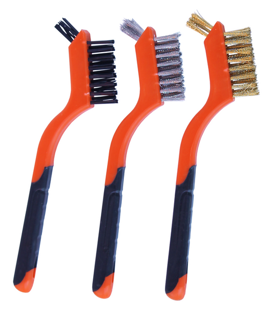 SP Tools Brush Wire Mini 3Pc Set - 3 X 8 Row + 5 Hole Tip