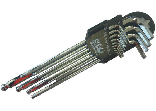 SP Tools Key Set Magnetic 13Pc SAE Ball Drive Hex
