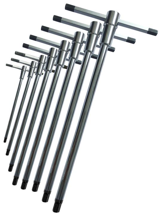 SP Tools Hexkey Sliding T-Handle 8Pc Metric Set