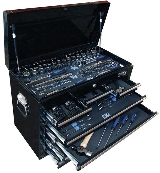 SP Tools Custom Series Tool Kit 134 Pc Metric/SAE 2 Dr Black