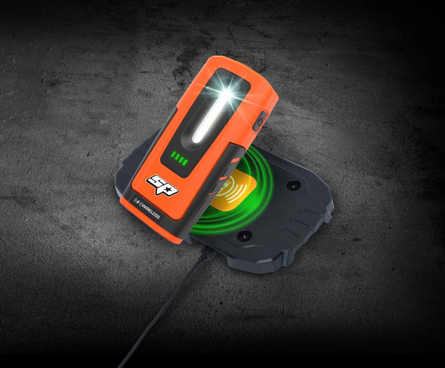SP Tools Wireless Charging LED Work Light Twin Pack