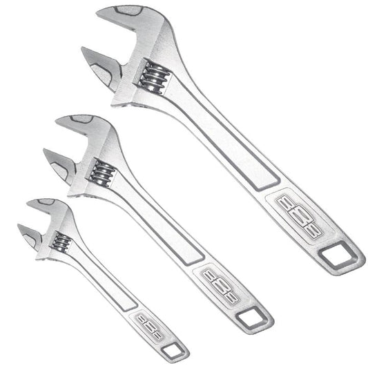 888 By SP Tools Adjustable Wrench Set 150/200/250 Chrome