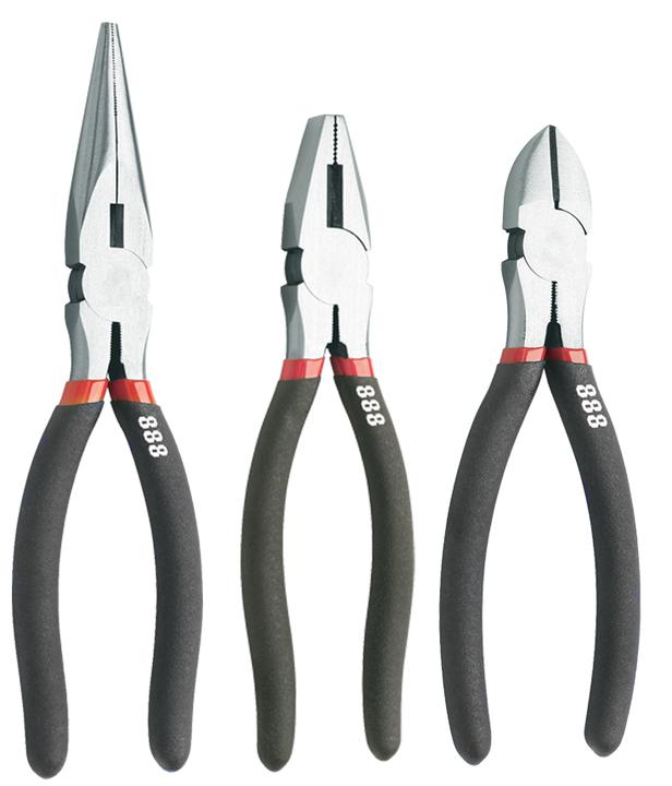 888 By SP Tools Plier Set 2X7" + 8" 3pc