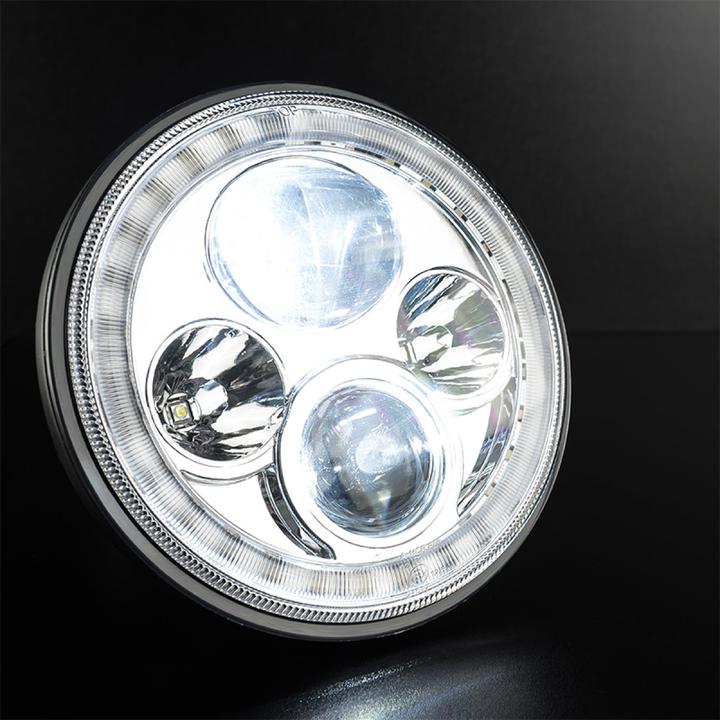 STEDI Headlight fits Jeep Wrangler Defender Harley Halo  LED 7 Inch LEDMOTOIRIS7
