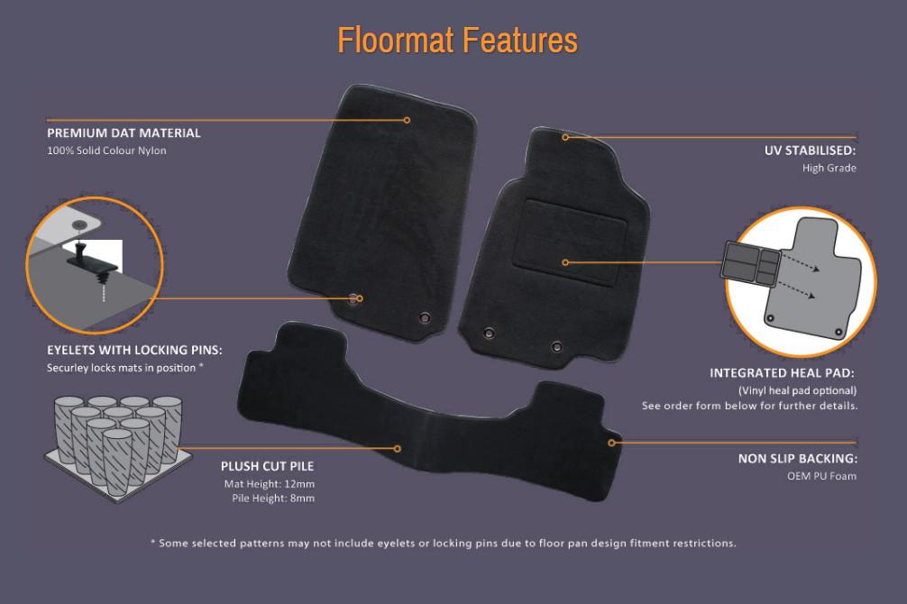 Sunland Floormats fits SUZUKI GRAND VITARA 3 Piece - Charcoal