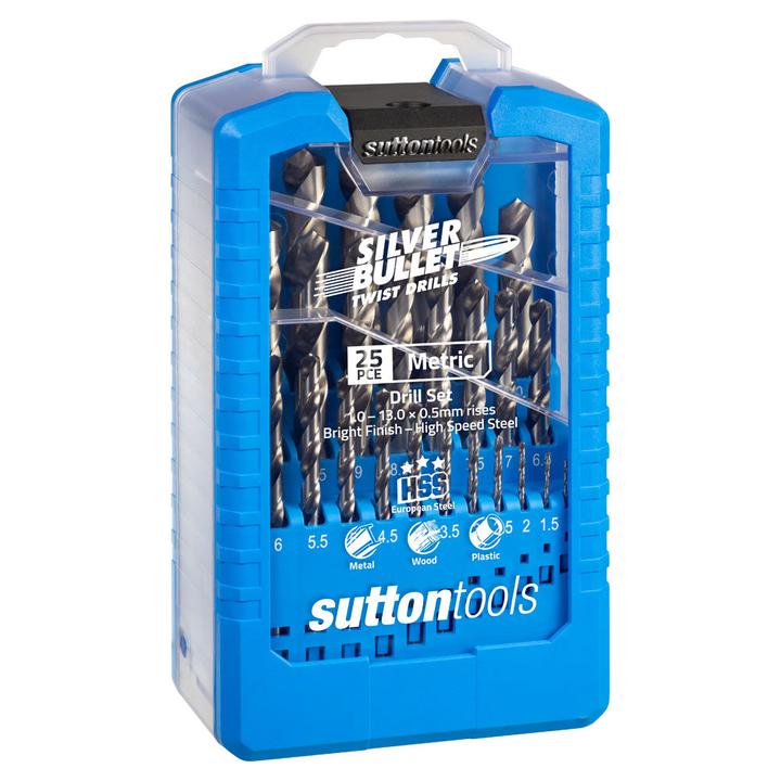 Sutton Jobber Drill Set SM3 Silver Bullet HSS 25pc 1-13mmx0.5mm Rises SM3