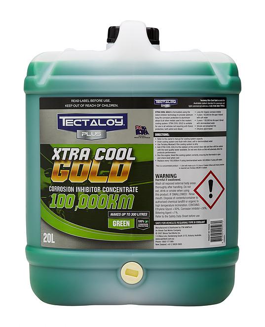 Tectaloy XTRA Cool Gold Concentrate Coolant Green 20L