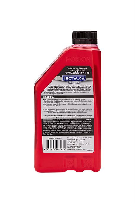 Tectaloy UNLMTD Premix Coolant Red 1L