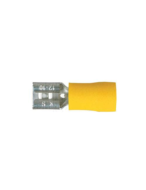 Thunder Spade Crimp Terminal Female Blade Yellow 6.3mm 12pc