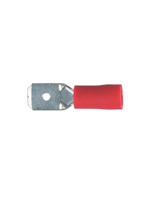 Thunder Crimp Terminal Insulated Male Blade Red 6.3mm 14pc