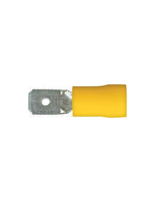 Thunder Crimp Terminal Insulated Male Blade Yellow 6.3mm 11pc