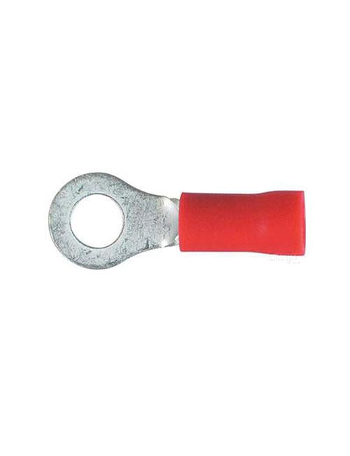 Thunder Crimp Terminal Ring Red 4.3mm 25pc
