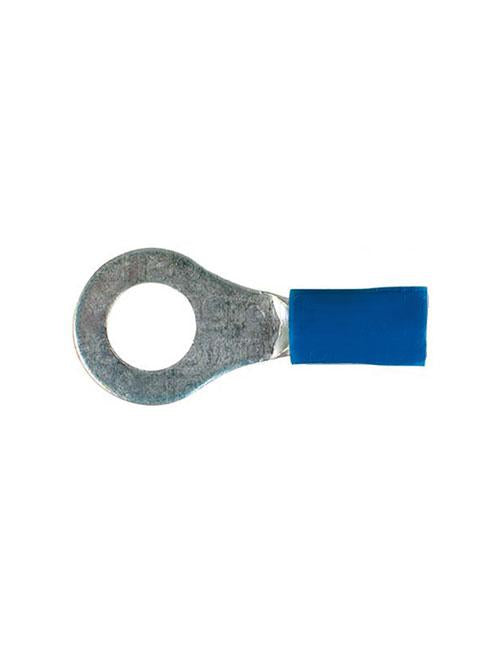 Thunder Crimp Terminal Ring Blue 6.3mm 20pc